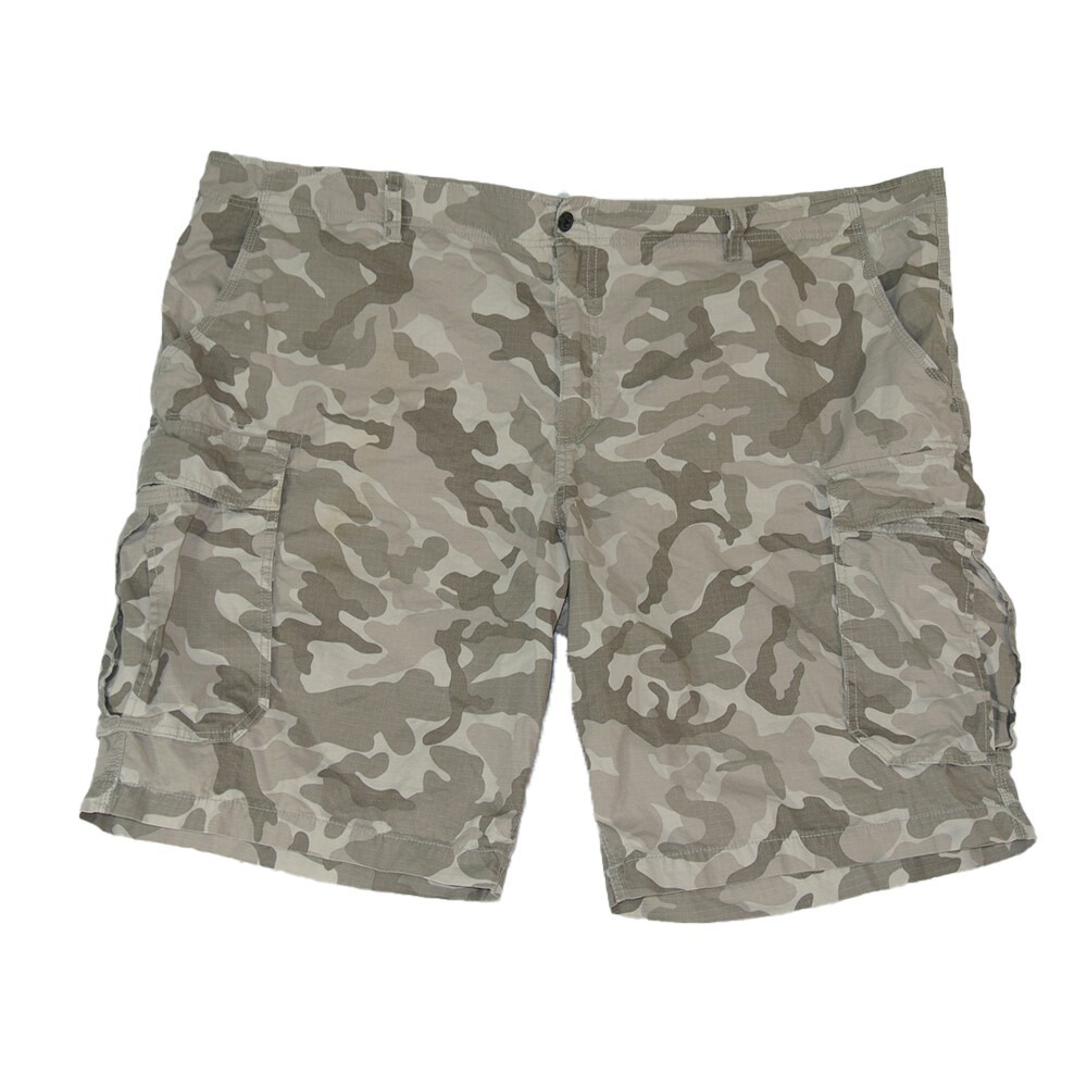 NOBO No Boundaries camo cargo shorts men's 54 x 11 tan lightweight ripstop